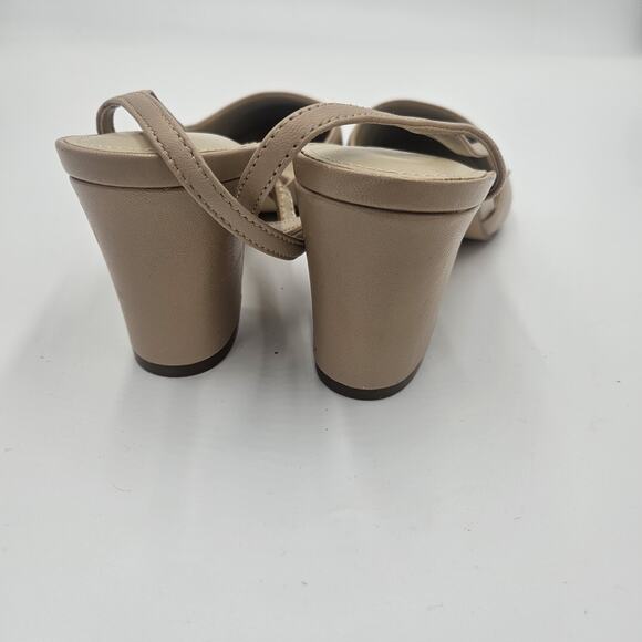 Marc Fisher Laynie Size 7 Slingback Block Heel Classic Career Leather Elegant - Picture 7 of 10